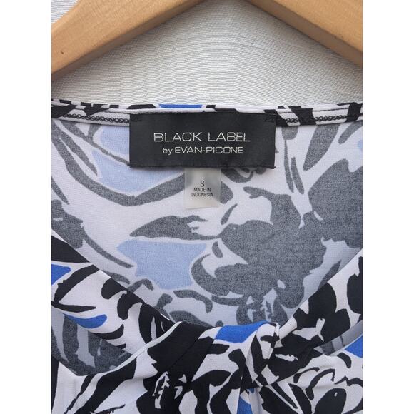 Evan Picone Black Label Women's Sleeveless Blouse Sz S Twist Front Floral Career - Picture 5 of 7